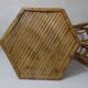 Set of 2 vintage rattan stools