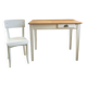 Small table, desk and its patinated chair