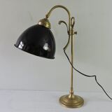 Vintage lamp enamelled globe 50s
