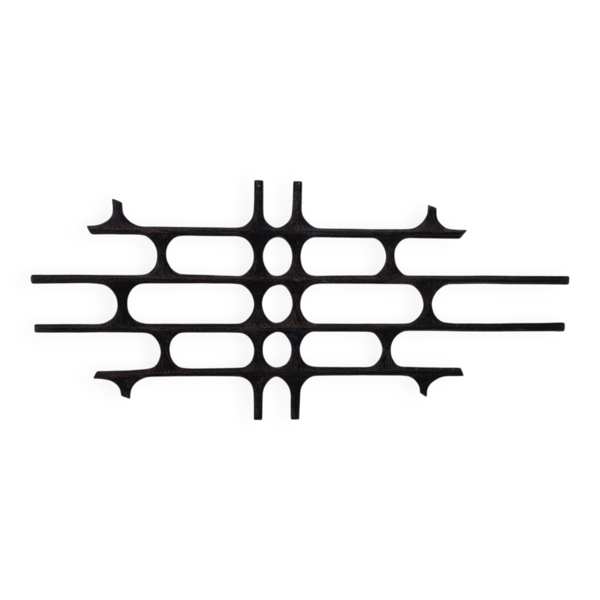 Large German Brutalist Iron Wall Sculpture, 1960s