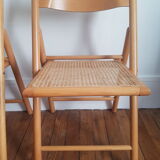 Set of 2 folding chairs cannees