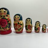 Vintage Russian Folk Art Matryoshka Dolls
