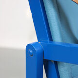 Mid-century Blue Wooden Foldable Stroller, 60s