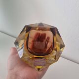 Murano Sommerso ashtray + table lighter set