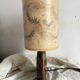 Lampe en céramique et fleurs naturelles, années 70