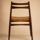 Set of 4 caned Scandinavian chairs — Denmark, 1980s
