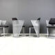 Postmodern metal dining chairs, 1980s