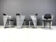 Chaises de salle à manger en métal postmodernes, années 1980