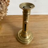 Nineteenth-century brass pull-out candle holder