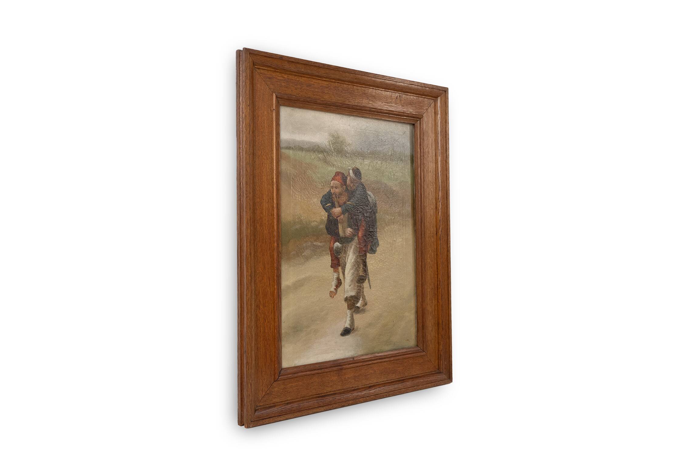 French oil painting in the style of Paul Louis Narcisse Grolleron, ca. 1900