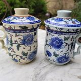 Pair of teacup, lid and infuser