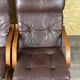 2x 60s 70s Easy Chair Leather Armchairs Westnofa Norway Mid Century