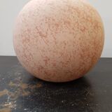 Vase boule céramique rose années 70 décoration vintage