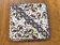 Vintage trivet in Gien earthenware with cornflower decoration.