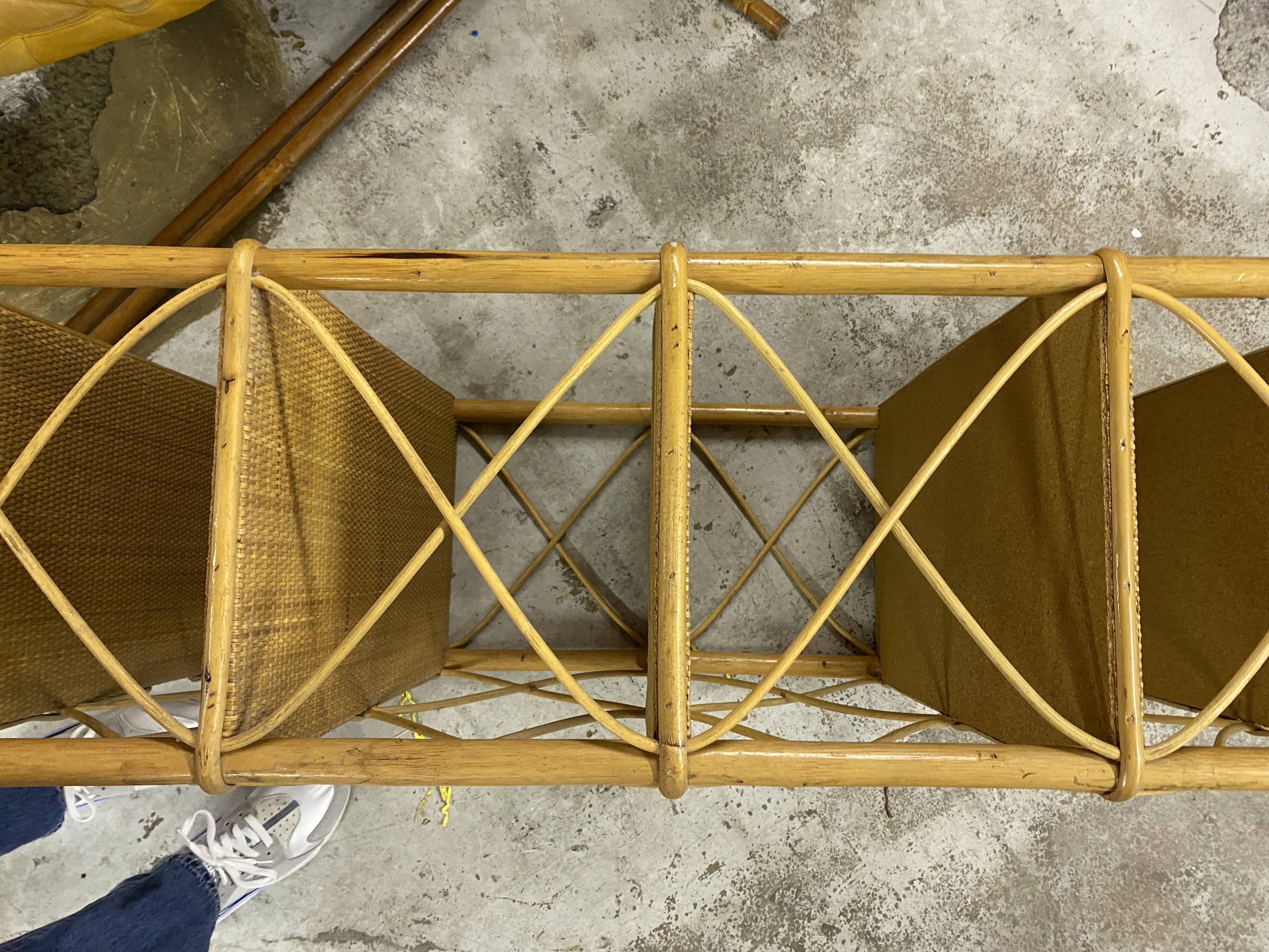 Rattan bookcase shelf