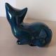 Blue ceramic cat, 1980s.