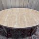 Oval Louis XVI dining table in cherry wood.
