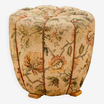 Pouf Art Déco du milieu du siècle par Jindřich Halabala, 1950, Tchécoslovaquie