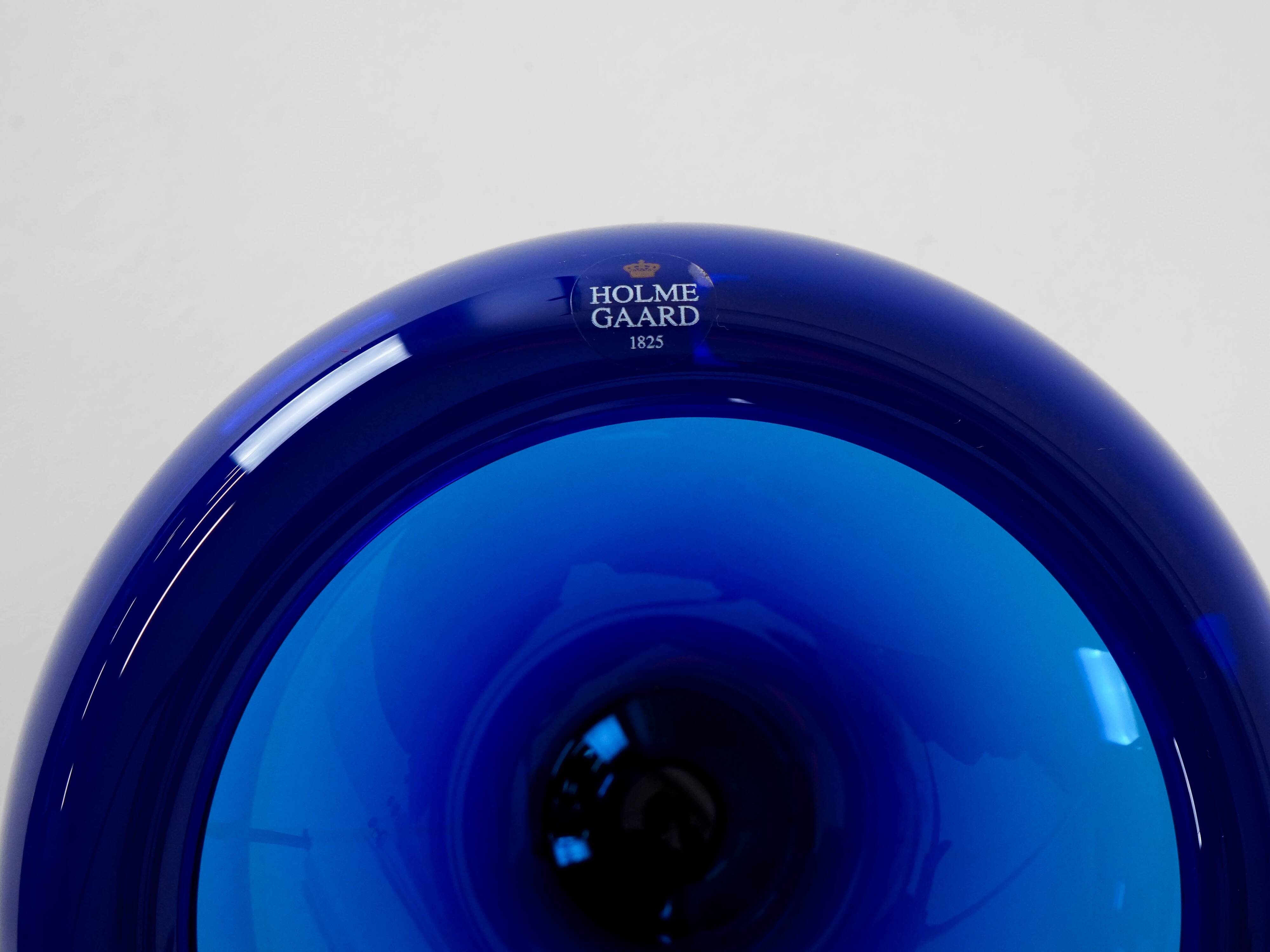 Cobalt bowl, Danish design, 1960s, manufacturer: Holmegaard, designer: Per