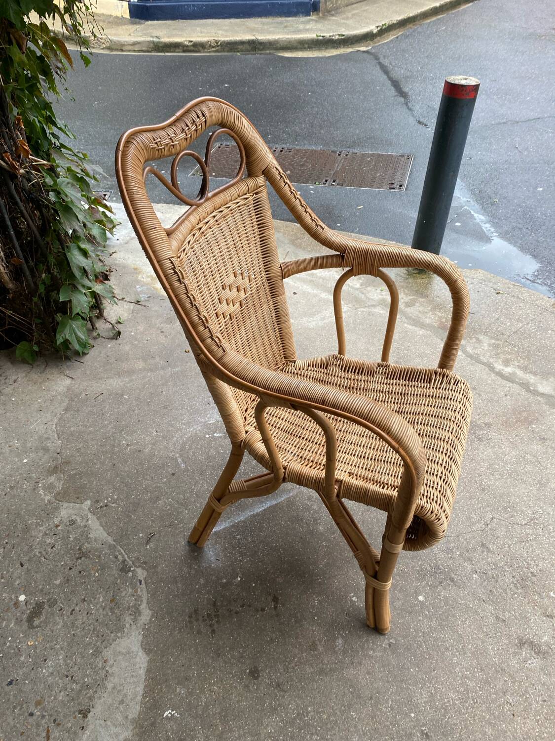 Rattan armchair