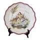 Antique plate, wall-mounted, Malicorne, France