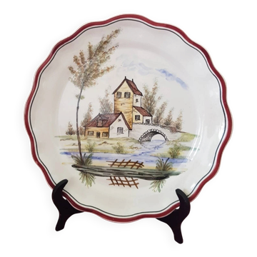 Antique wall plate, Malicorne, France