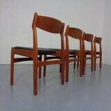 Teak dining chairs by Erik Buch for Od Møbler, 1960s, set of 4.