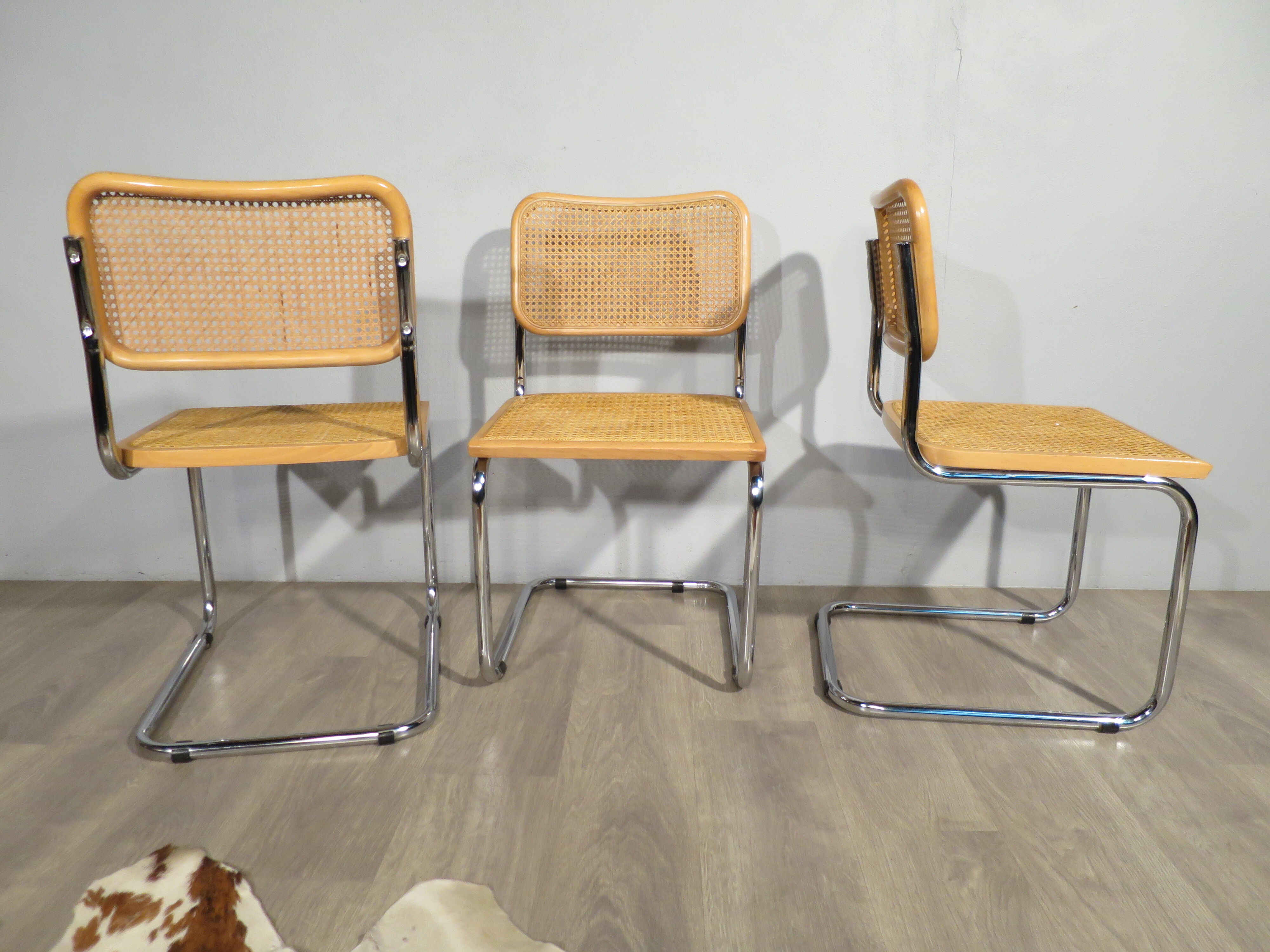 Set of 3 chairs B32 by Marcel Breuer