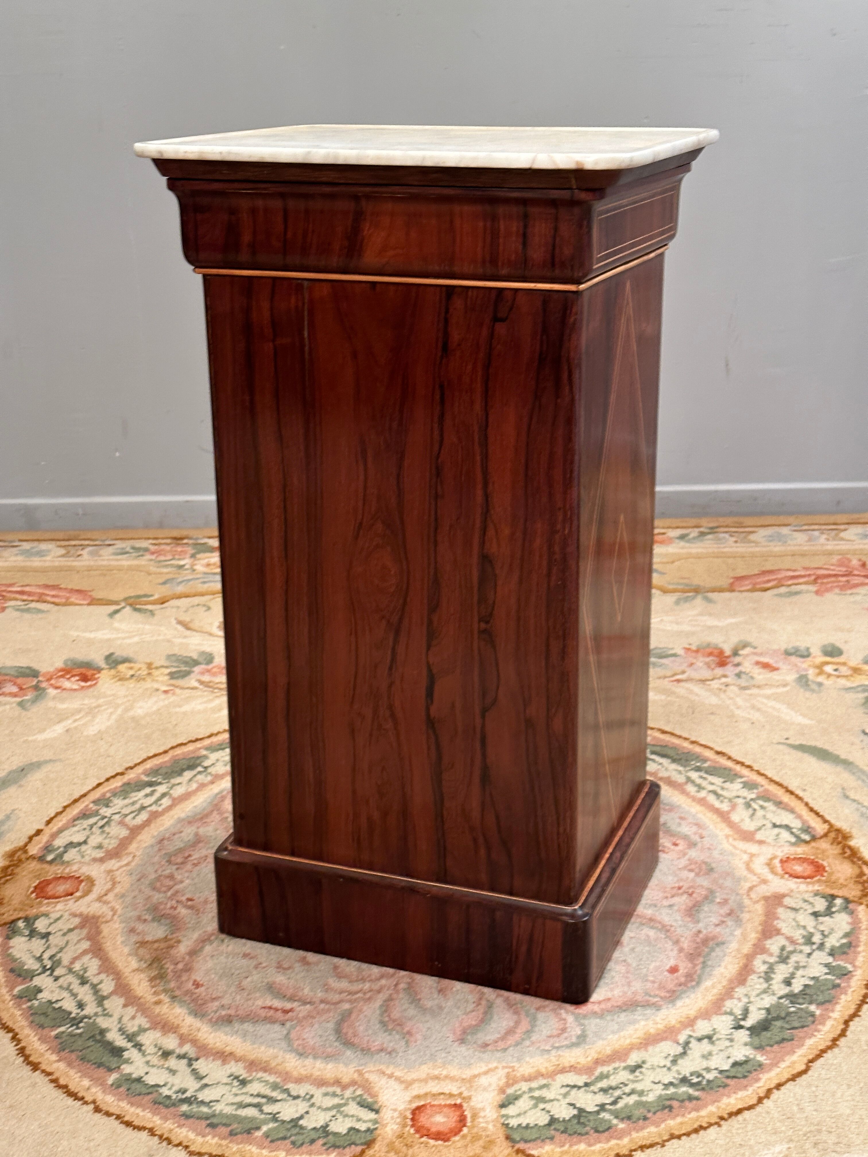 Bedside of the period Charles X in marquetry XIXth