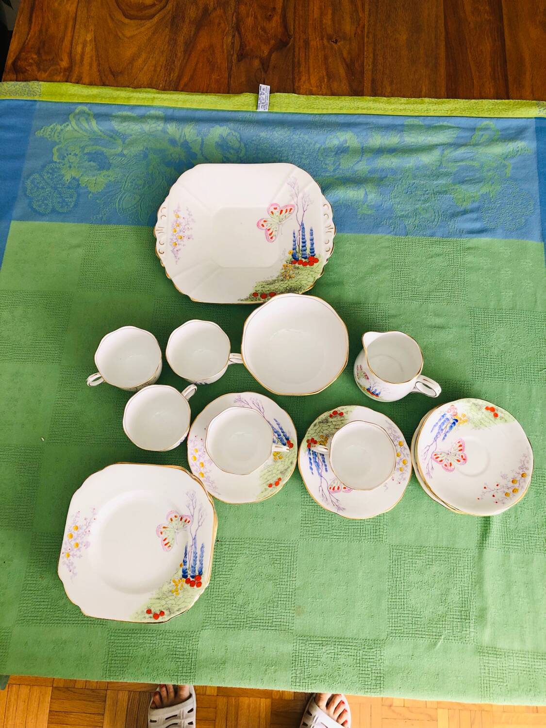 Service thé porcelaine anglaise Melba