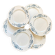 Set of 6 flat plates iron earth Longchamp model Lutetia old earthenware