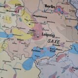 Old MDI Map of Germany Vintage Physical and Political.