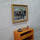 Mid -Century Teak Mobile Two-Sided Cabinet from WR, 1970s.