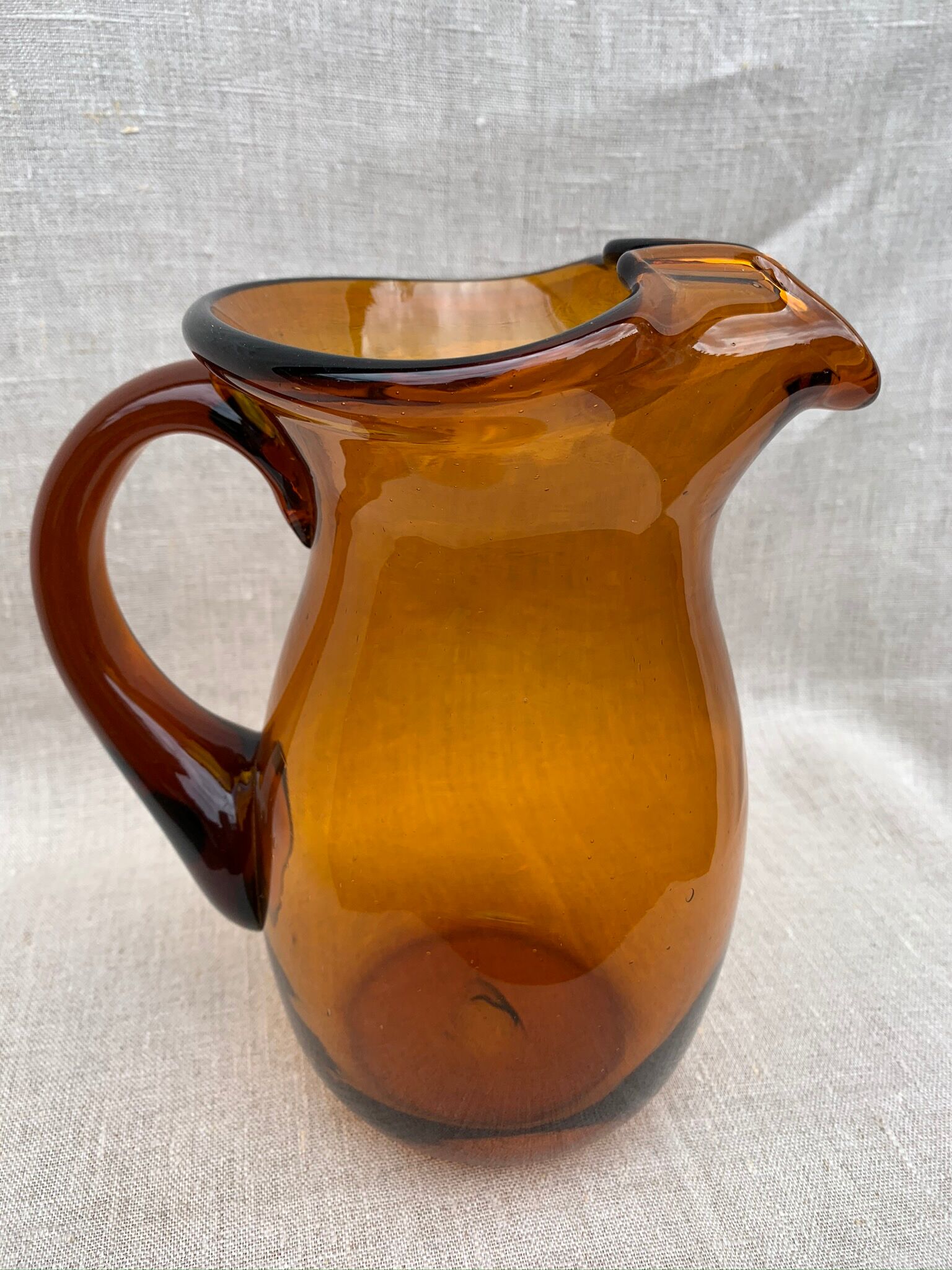 Vintage amber pitcher