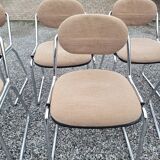 6 vintage office chairs chrome foot top fabrics