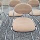 6 chaises de bureau vintage pied chromé dessus tissus