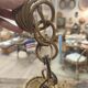 Vintage rattan ceiling light fixture
