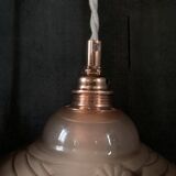 Pink glass walking lamp