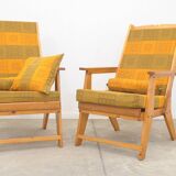 Fauteuils en bois de pin de style scandinave, années 1970, set de 2