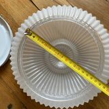 Molded glass flower wall light