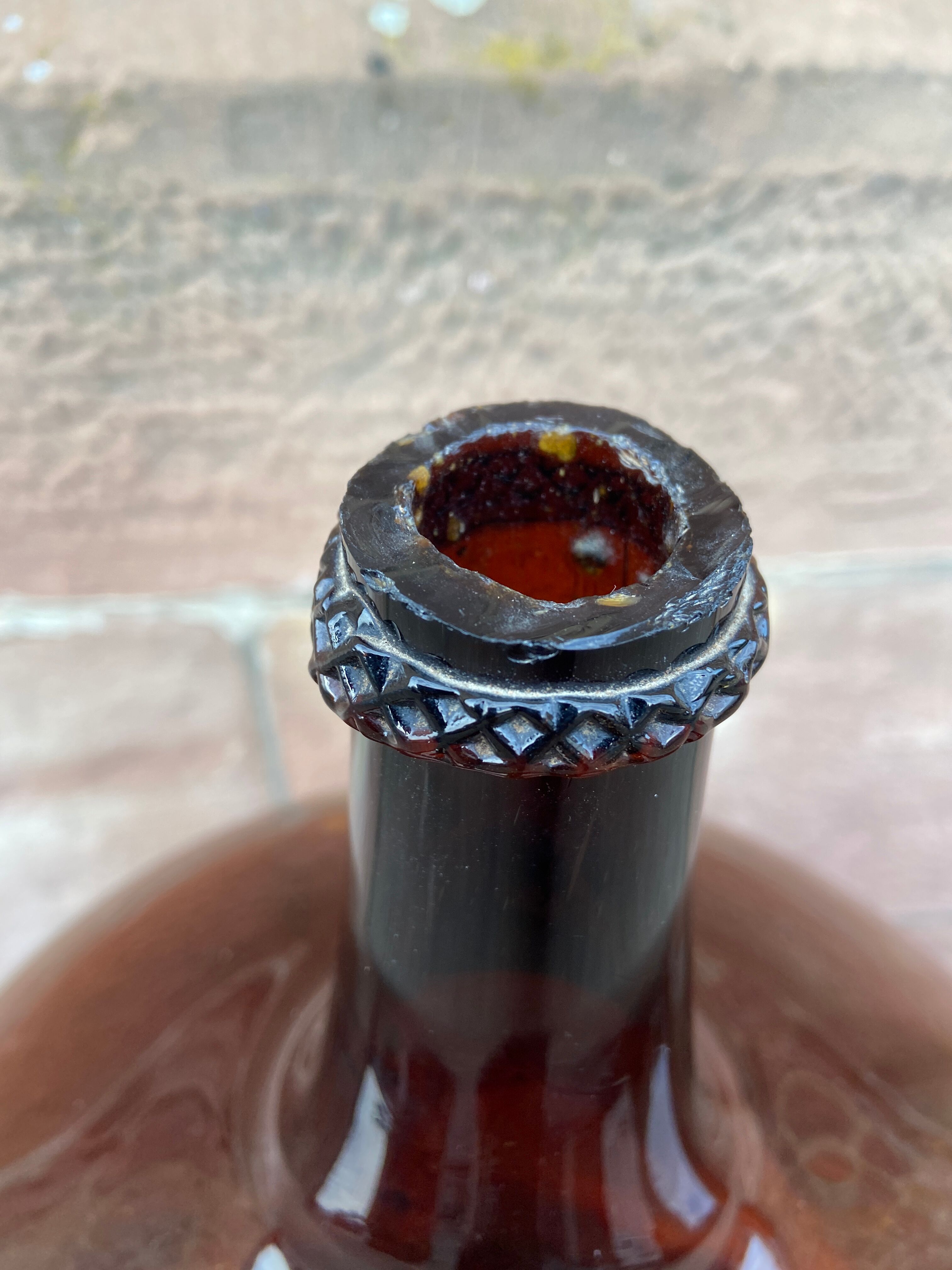 Demijohn brown lady amber jeanne 19th