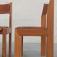 Chaises en orme et cuir, 80's