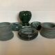 Six bougeoirs marbre vert