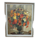 Tableau "bouquet jaune de septembre" signé Charigny