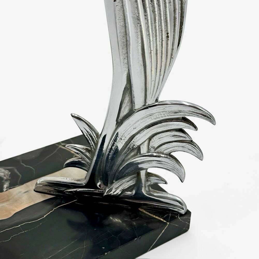 Chrome marabout lamp Art Deco