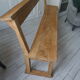 Church pew, pitchpin bed with a light oak waxed finish.