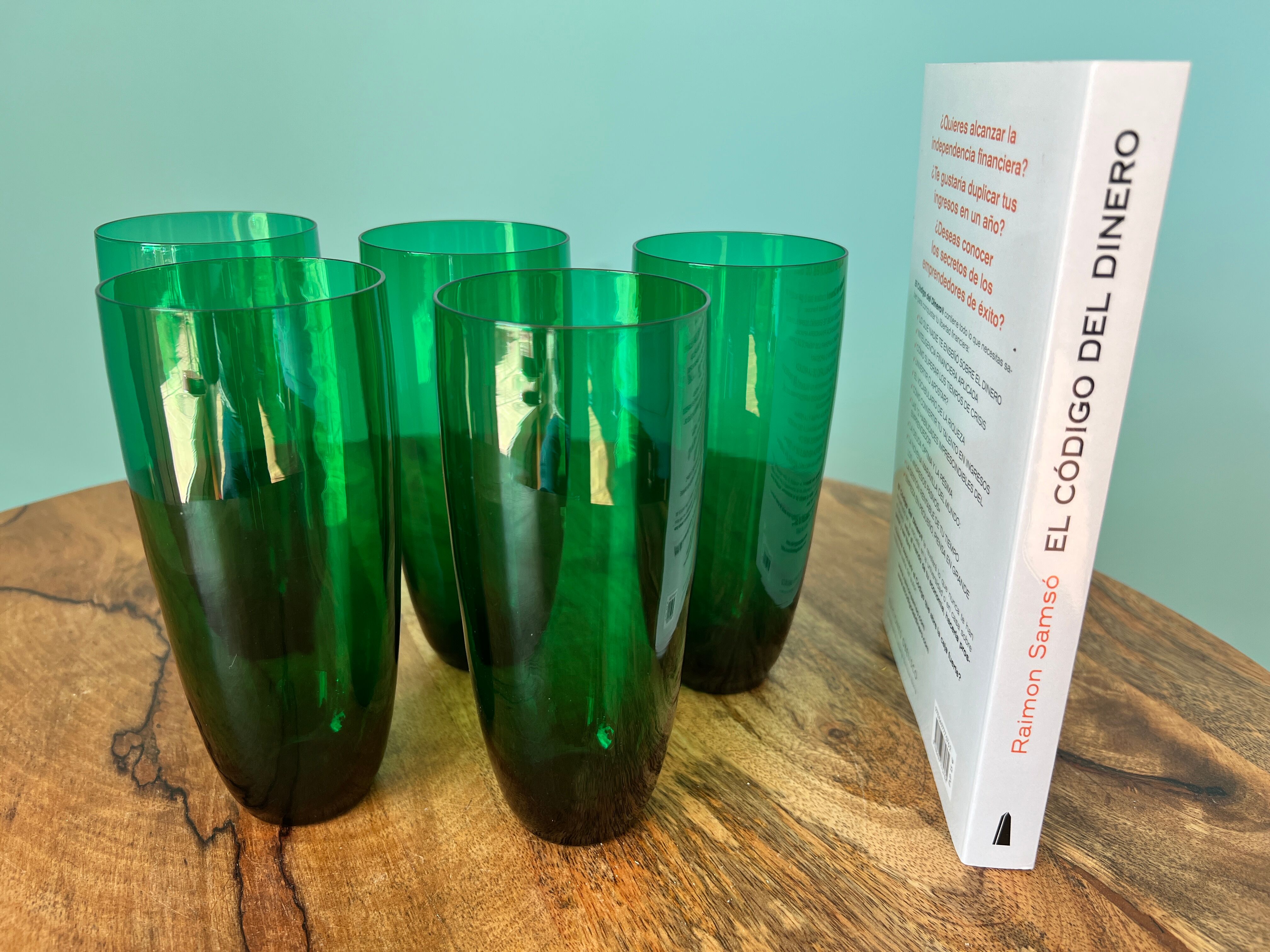 Vintage liquor and lemonade glasses, mid century modern from 1960s for apartment decoration / tablew