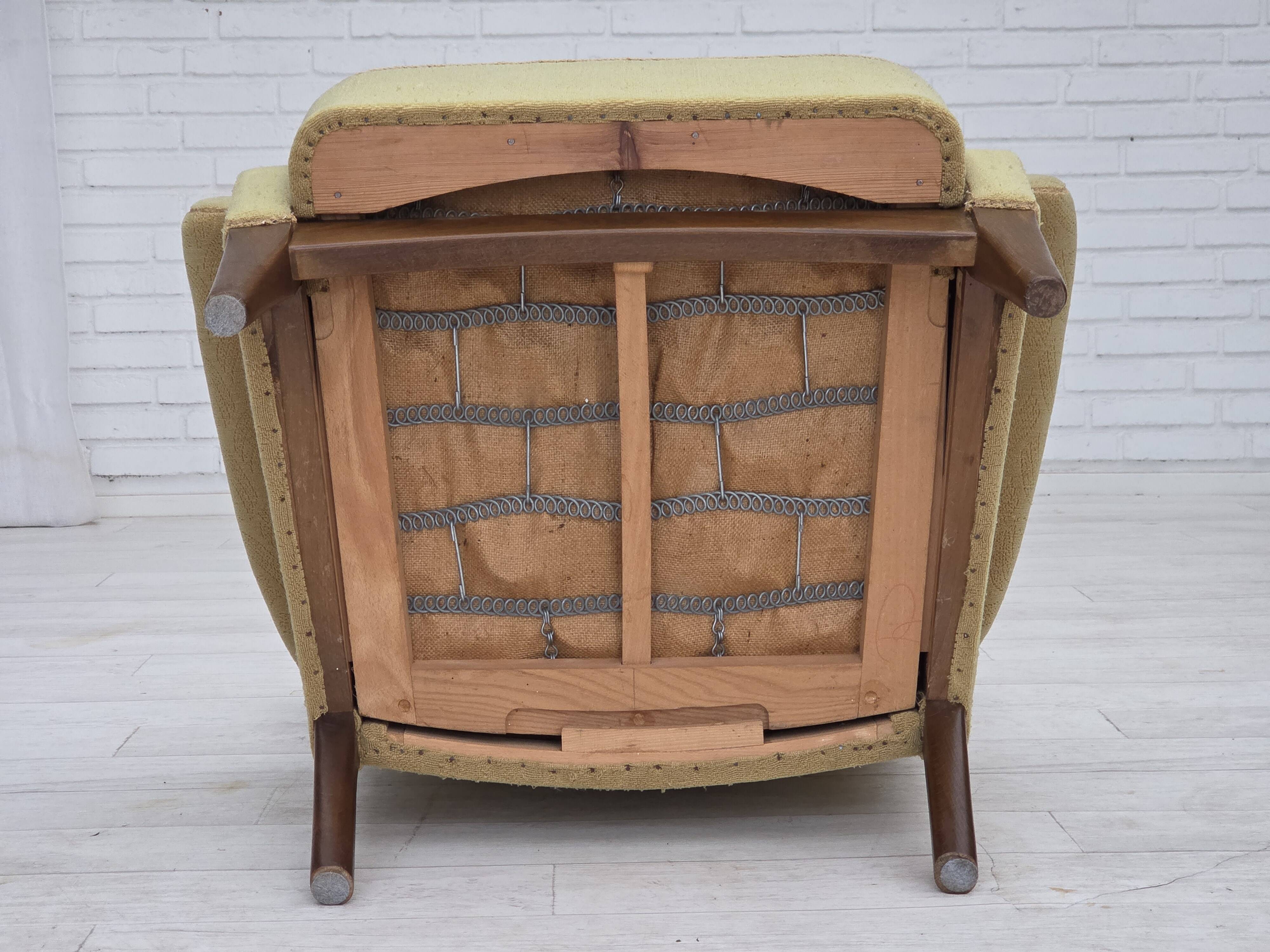 1960s, Danish armchair by Fritz Hansen, series 8000/8020, original.