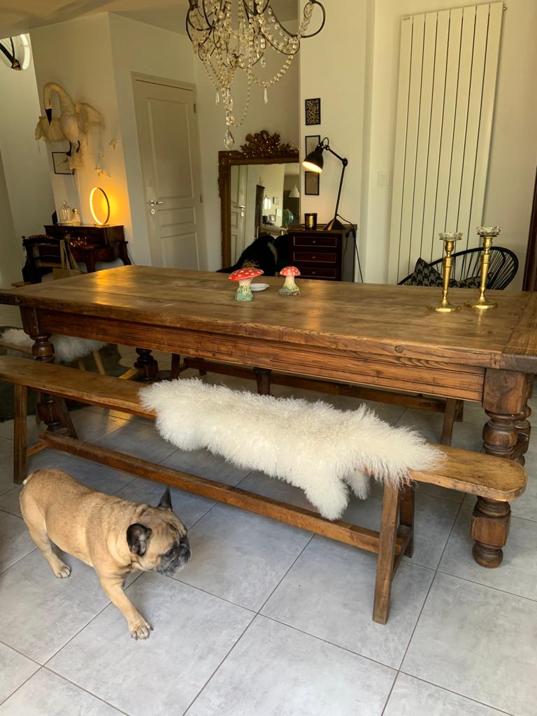 Castle, farm, convent kitchen table