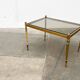 Mid-century German Hollywood neoclassical brass and glass side table from the 1950s.